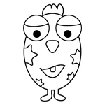 Eggward the alien kids coloring page