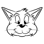 Twinkle the cheeky cat colouring page