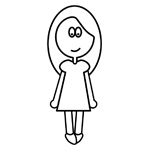 Bethany the little girl colouring page thumbnail